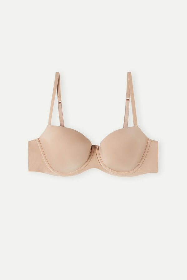 Intimssimi Sofia Balconette Bra in Ultralight Microfiber Natural | SGJZR11117