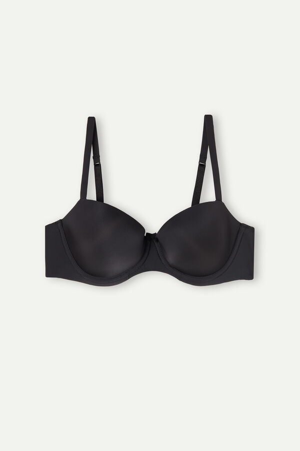 Intimssimi Sofia Balconette Bra in Ultralight Microfiber Black | SSGNY68114