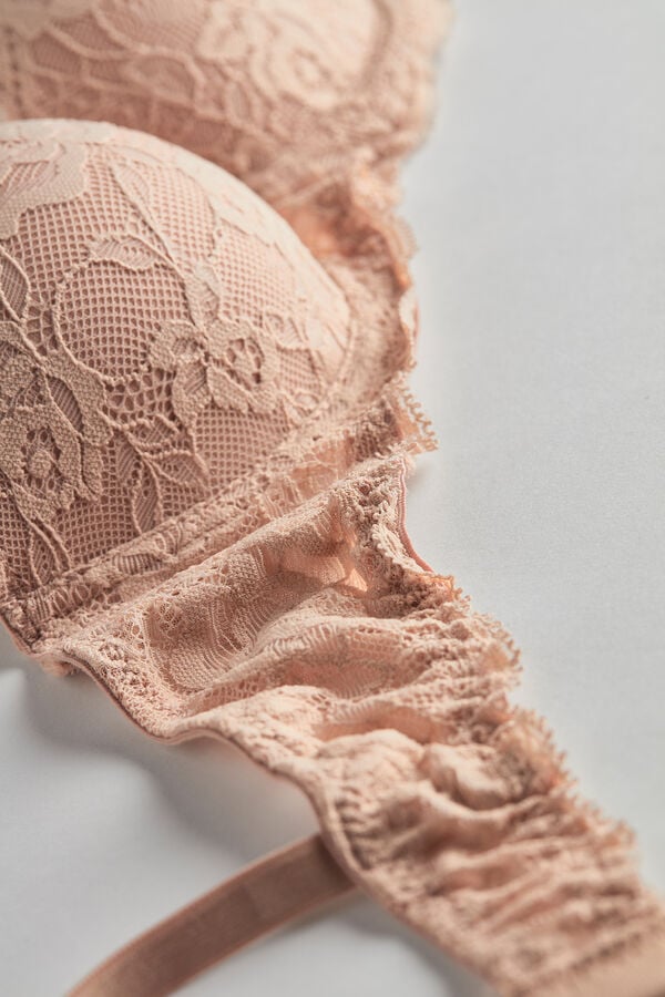 Intimssimi Sofia Lace Balconette Bra Natural | ZSGNQ86278