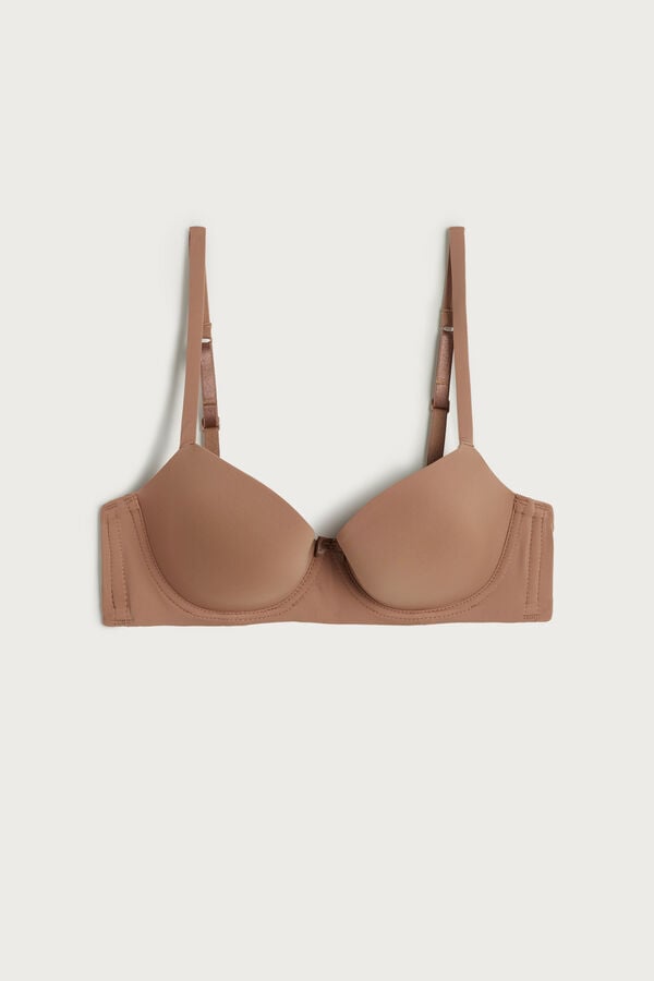 Intimssimi Sofia Microfiber Padded Balconette Bra Natural | LSGSX77780