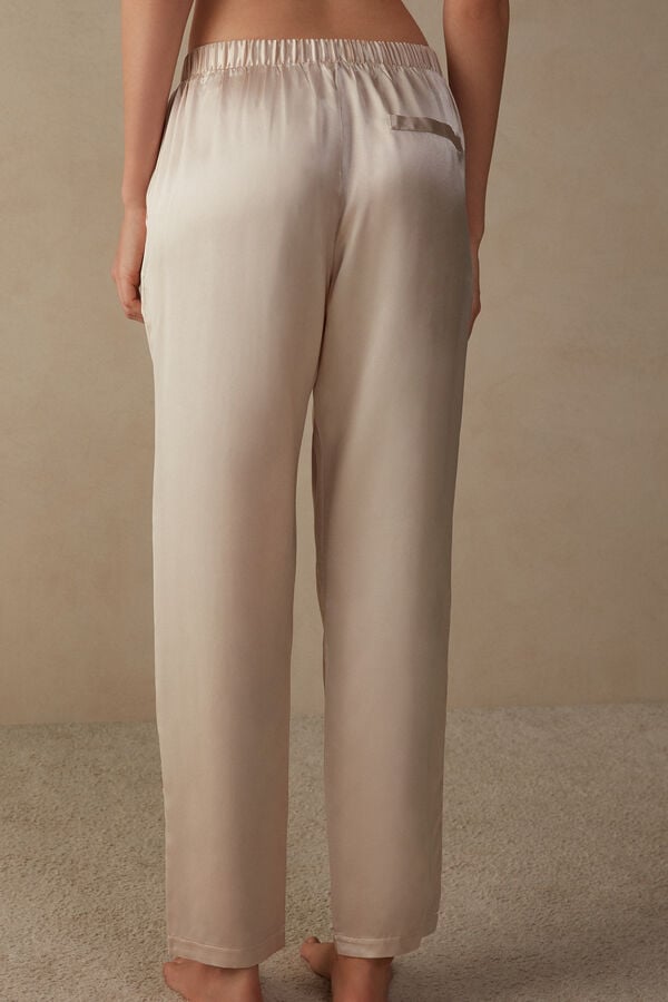 Intimssimi Straight Silk Pants Natural | SGEAH77408