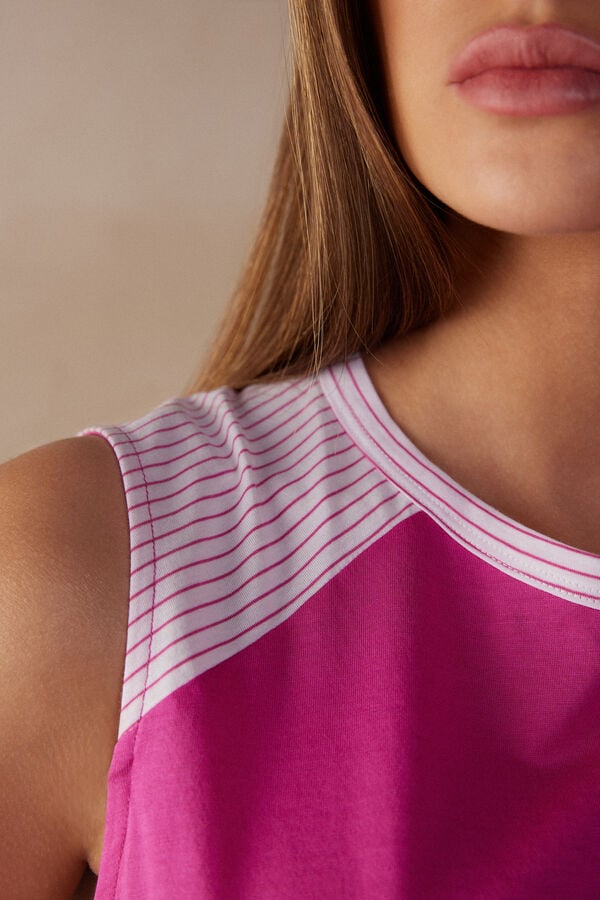 Intimssimi Strawberry Milkshake Tank Top in Supima® Ultrafresh Cotton Pink | ZSGNQ65715