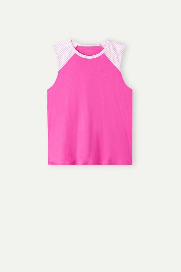 Intimssimi Strawberry Milkshake Tank Top in Supima® Ultrafresh Cotton Pink | ZSGNQ65715