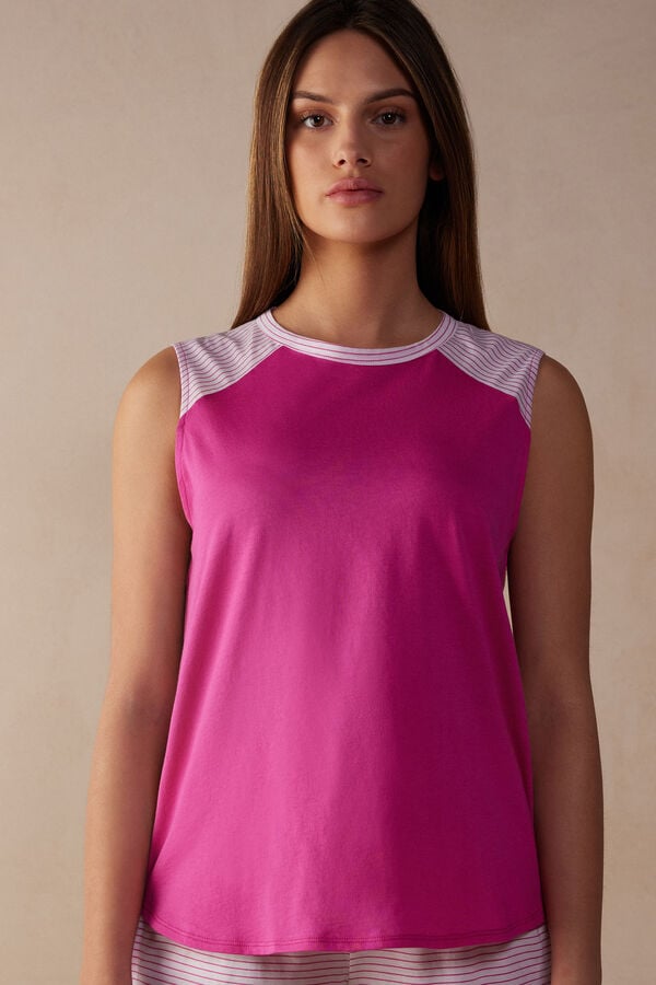 Intimssimi Strawberry Milkshake Tank Top in Supima® Ultrafresh Cotton Pink | ZSGNQ65715