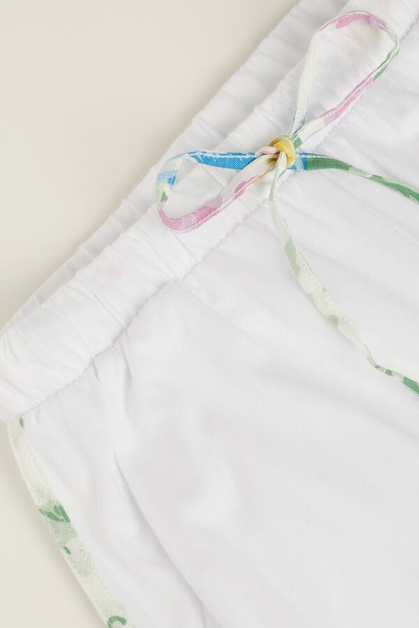 Intimssimi Summer Garden Shorts in Supima® Ultrafresh Cotton White | USGND37076