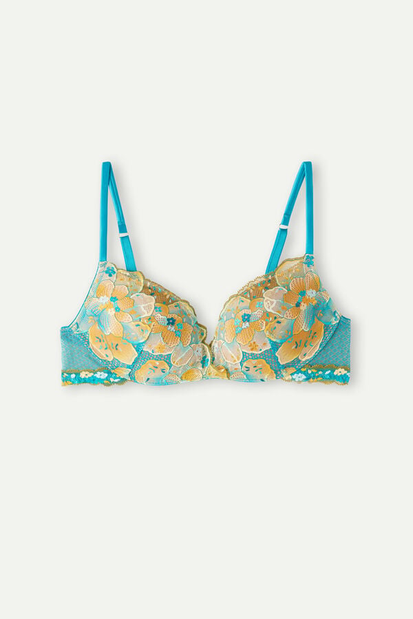 Intimssimi Summer Vibes Gioia Super Push-up Bra Blue | SGJBT73415