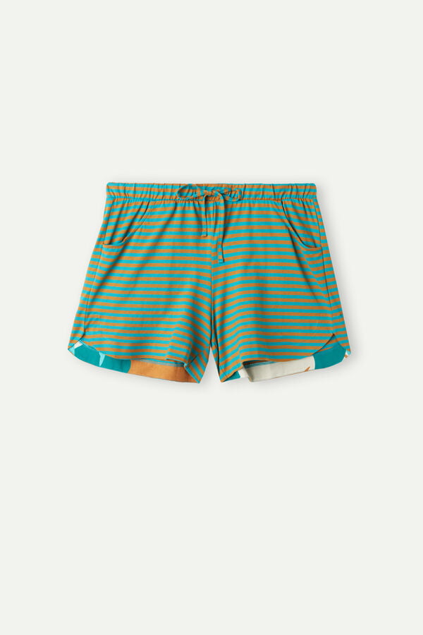 Intimssimi Summer Vibes Striped Shorts Green | SGEAH90631