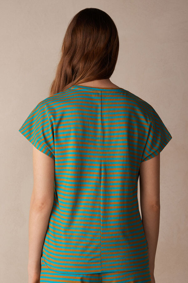 Intimssimi Summer Vibes Striped Top Green | PSGER92176