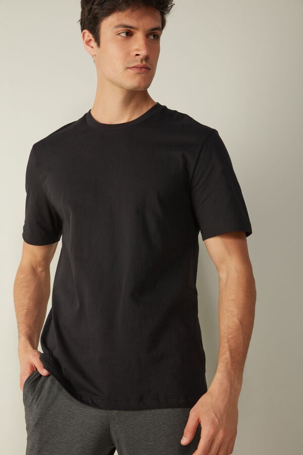 Intimssimi T-shirt in Cotton Jersey Black | LSGTR47421