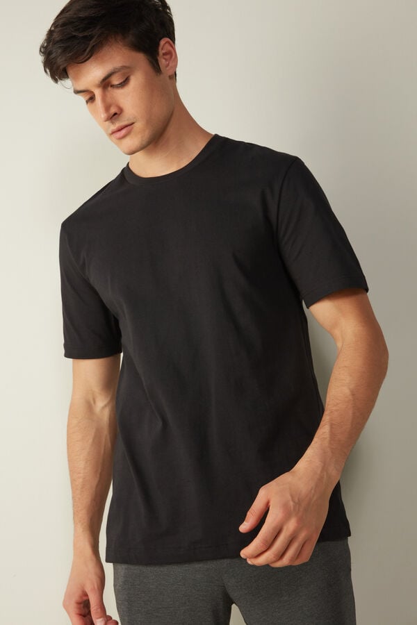 Intimssimi T-shirt in Cotton Jersey Black | LSGTR47421