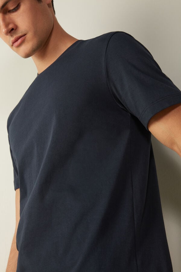 Intimssimi T-shirt in Cotton Jersey Blue | ESGVG38536