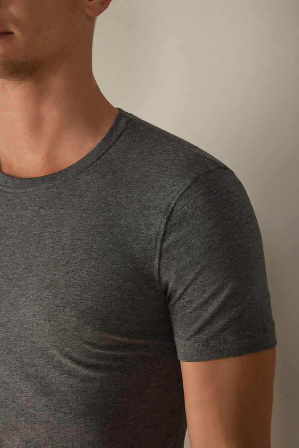 Intimssimi T-shirt in Stretch Supima® Cotton Dark Grey | ASGWC40416