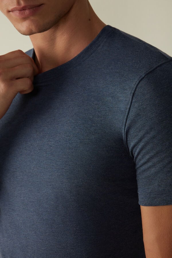 Intimssimi T-shirt in Stretch Supima® Cotton Blue | SGIIZ97046