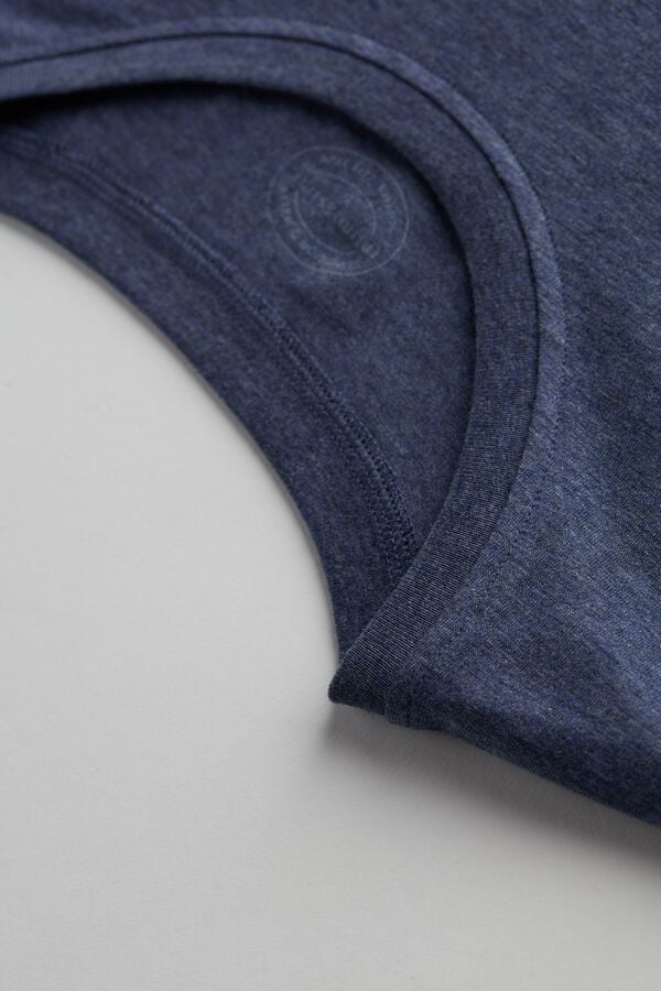 Intimssimi T-shirt in Stretch Supima® Cotton Blue | SGIIZ97046