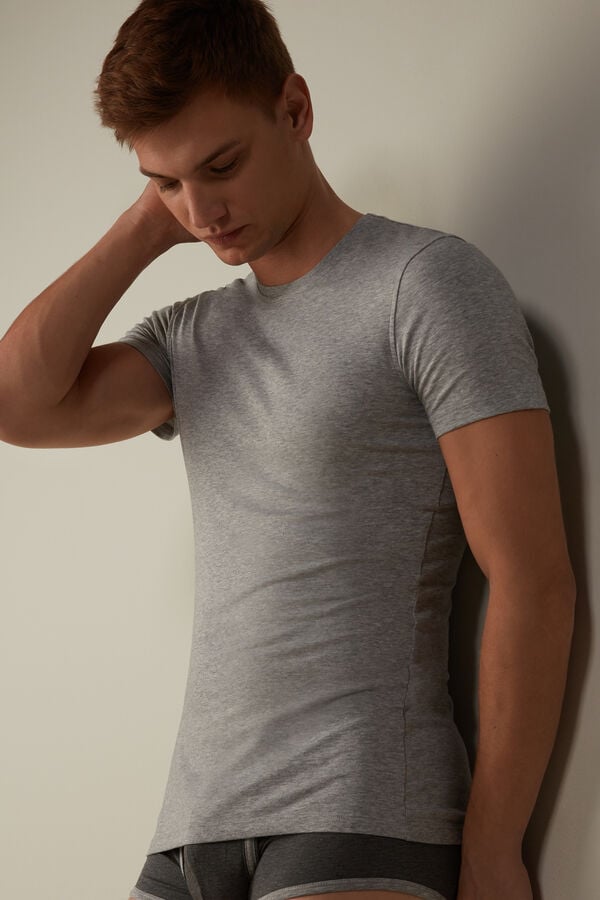 Intimssimi T-shirt in Stretch Supima® Cotton Grey | SSGVO52000