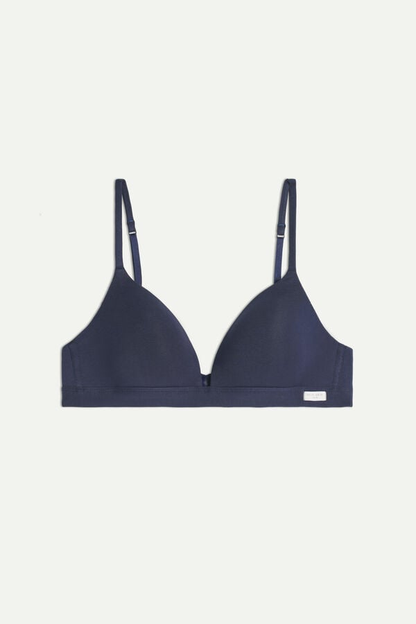 Intimssimi Tiziana Triangle Bra in Cotton Blue | SGICD96844