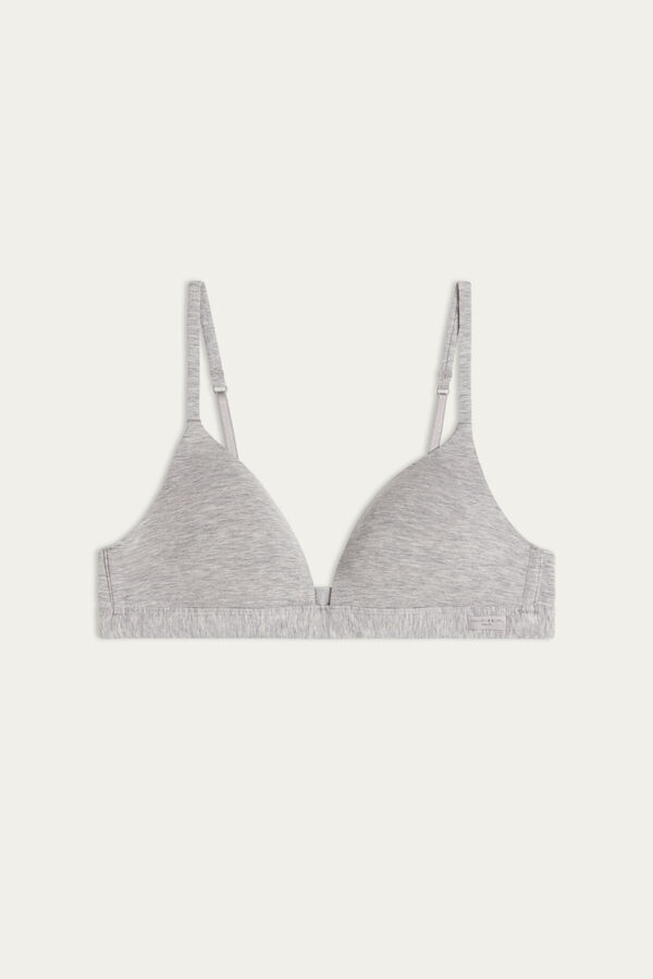 Intimssimi Tiziana Triangle Bra in Cotton Grey | SGQCS80586