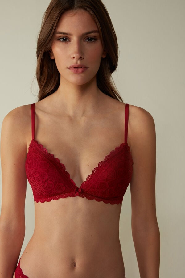 Intimssimi Tiziana Triangle Bra in Lace Red | BSGSD99165