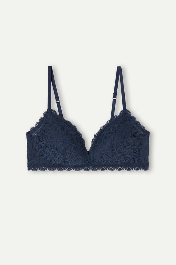 Intimssimi Tiziana Triangle Bra in Lace Blue | PSGQX96326