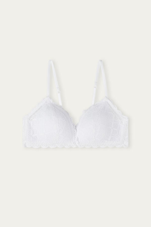 Intimssimi Tiziana Triangle Bra in Lace White | SGEGJ67254