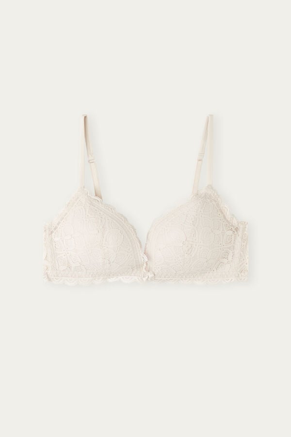 Intimssimi Tiziana Triangle Bra in Lace Natural | SGXBR25958