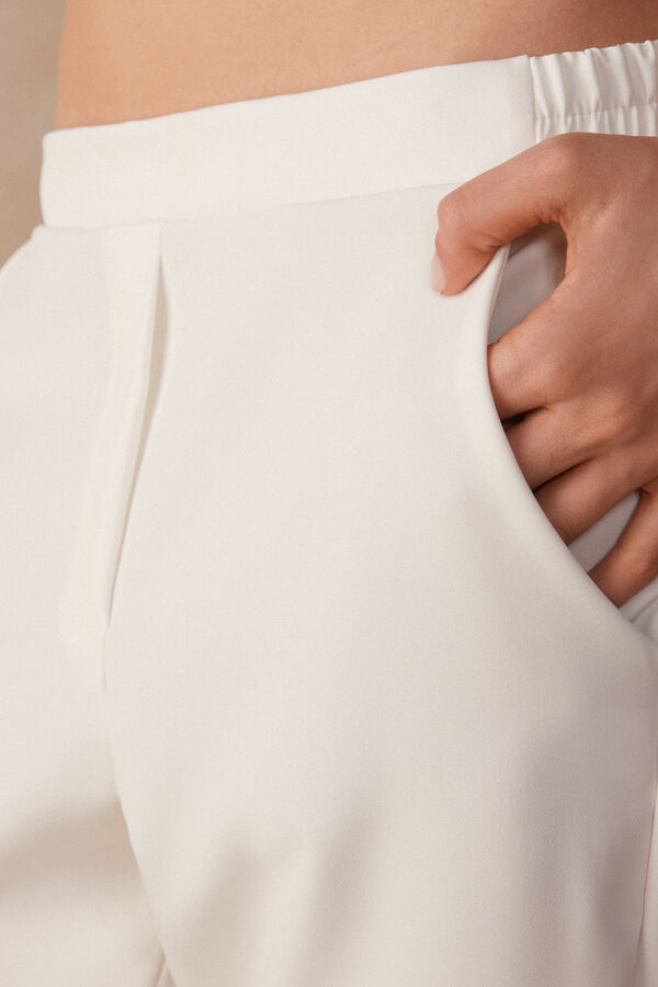 Intimssimi Trousers with Pockets White | USGND78540