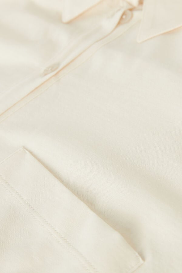 Intimssimi Urban Nomad Cotton Shirt White | QSGWA86012