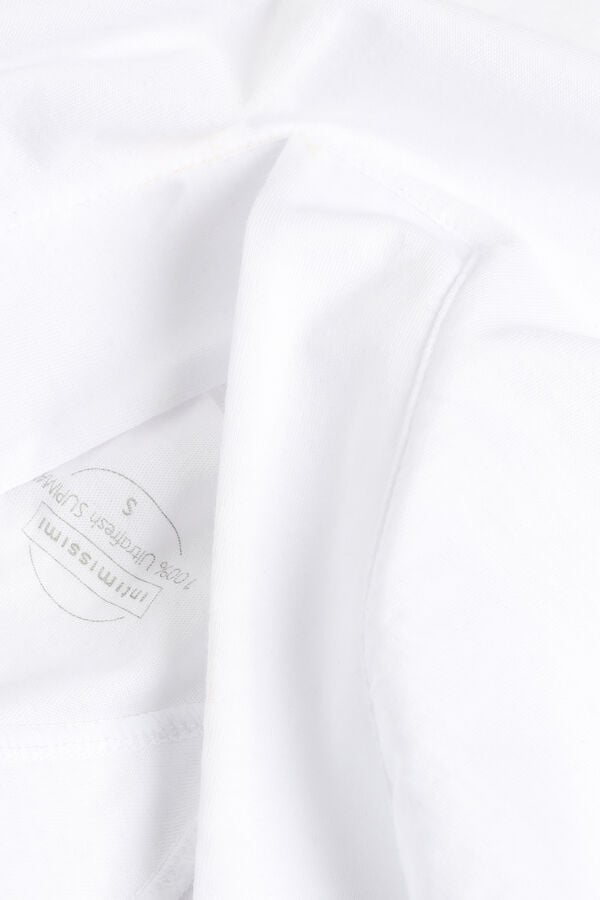 Intimssimi V-neck Top in Supima® Ultrafresh Cotton White | DSGKV17504