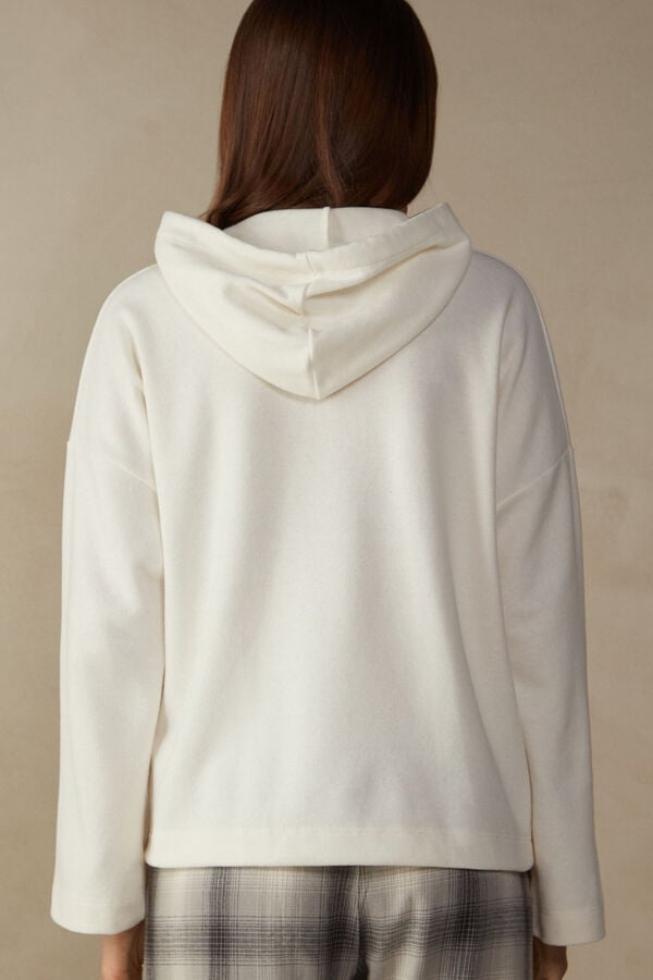 Intimssimi Warm Cuddles Hooded Top White | FSGHY23153