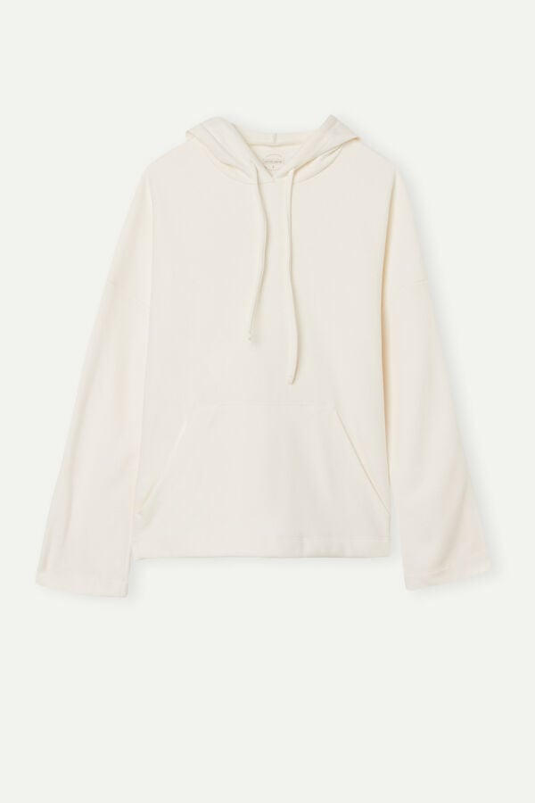 Intimssimi Warm Cuddles Hooded Top White | FSGHY23153