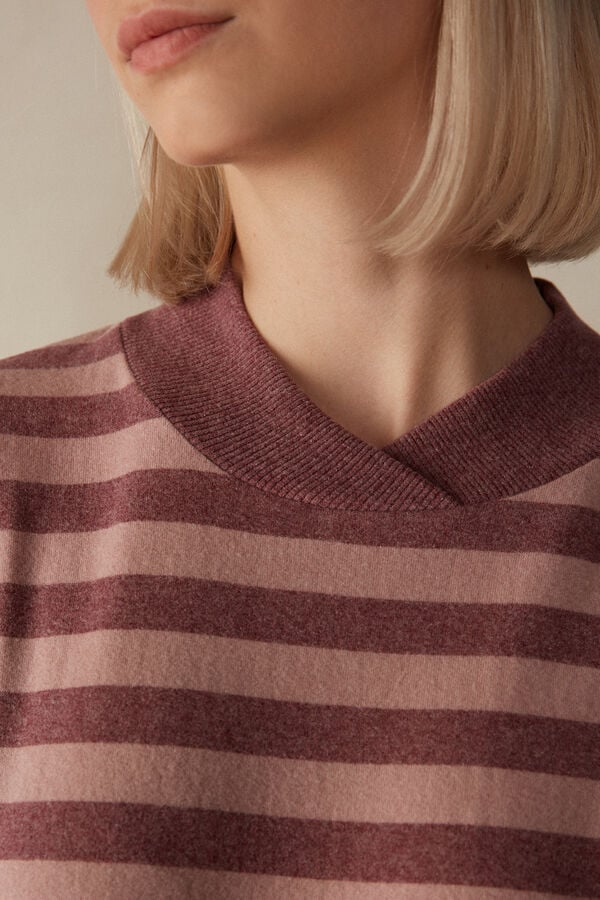 Intimssimi Winter Candies Striped Long Sleeve Top Pink | SGQAV16395