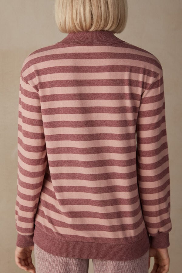 Intimssimi Winter Candies Striped Long Sleeve Top Pink | SGQAV16395