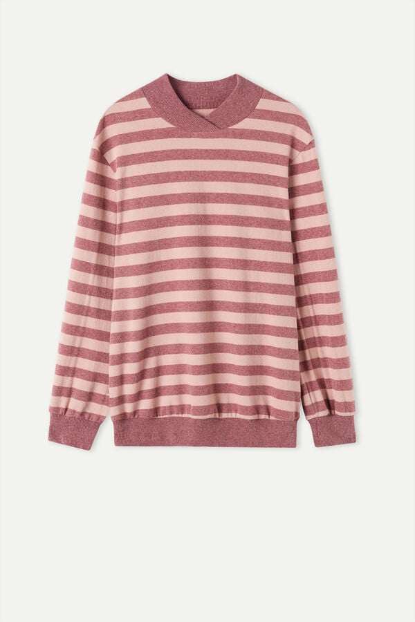 Intimssimi Winter Candies Striped Long Sleeve Top Pink | SGQAV16395