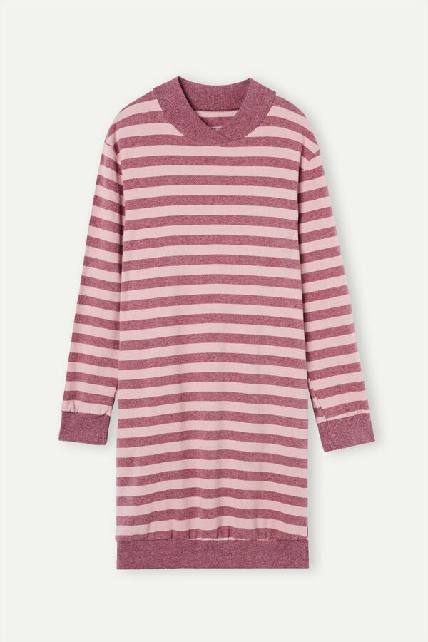 Intimssimi Winter Candies Striped Night Shirt Pink | SGJKU89987