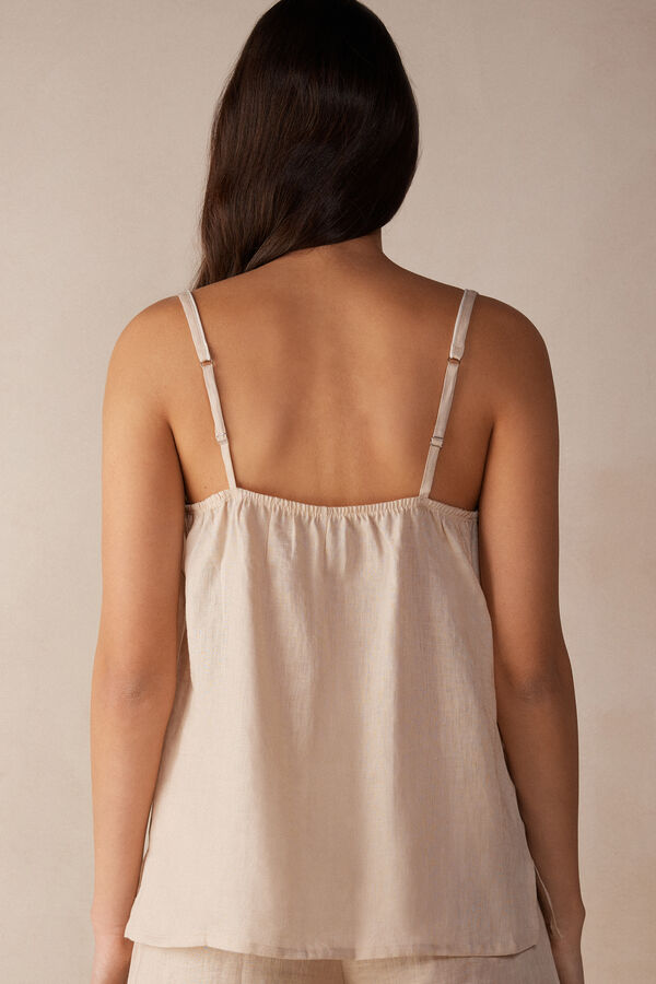 Intimssimi Yacht Night Linen Top Natural | SGCVG68088